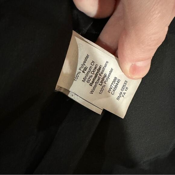 J. Crew Factory Black & White Herringbone Down Fill Vest Size M - Picture 7 of 10